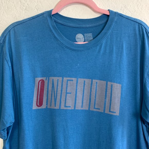 O'Neill Mens Size M Blue Modern Fit Crew Neck Loco Print T-Shirt Cotton - Picture 2 of 10